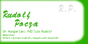 rudolf pocza business card